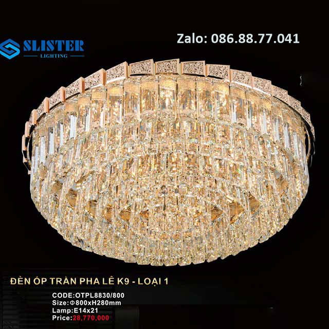 Đèn mâm pha lê K9 OTPL8830/800 1 den-mam-pha-le-k9-otpl8830-800