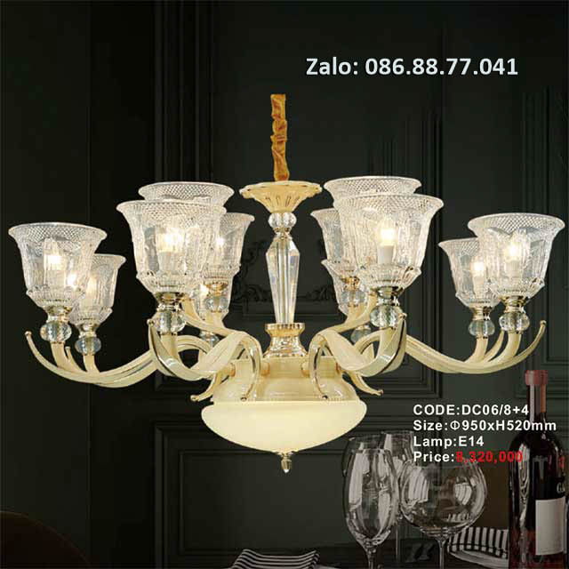 Đèn chùm bán cổ điển DC06/8+4 1 den chum DC06 84