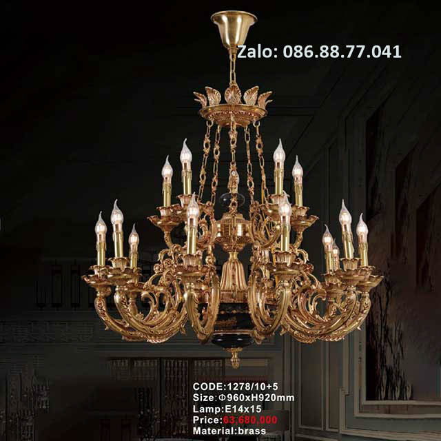 Đèn Chùm Đồng 1278/10+5 1 den-chum-dong-1278-10+5