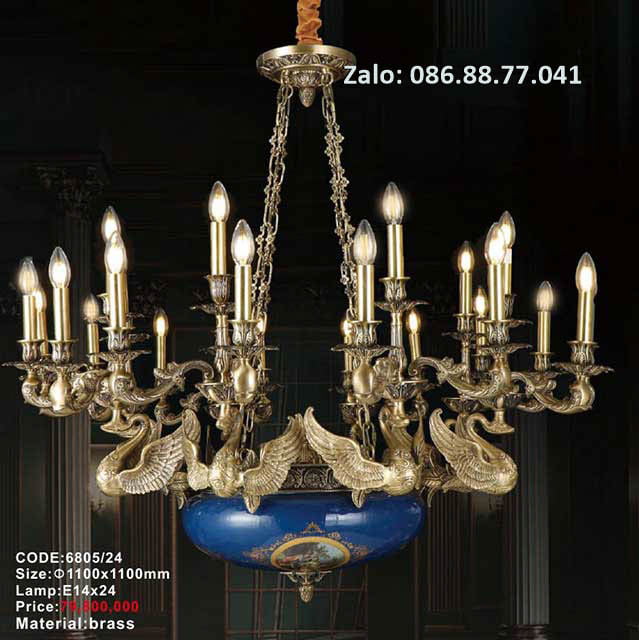Đèn Chùm Đồng 6813/40 3 den-chum-dong-6805-24