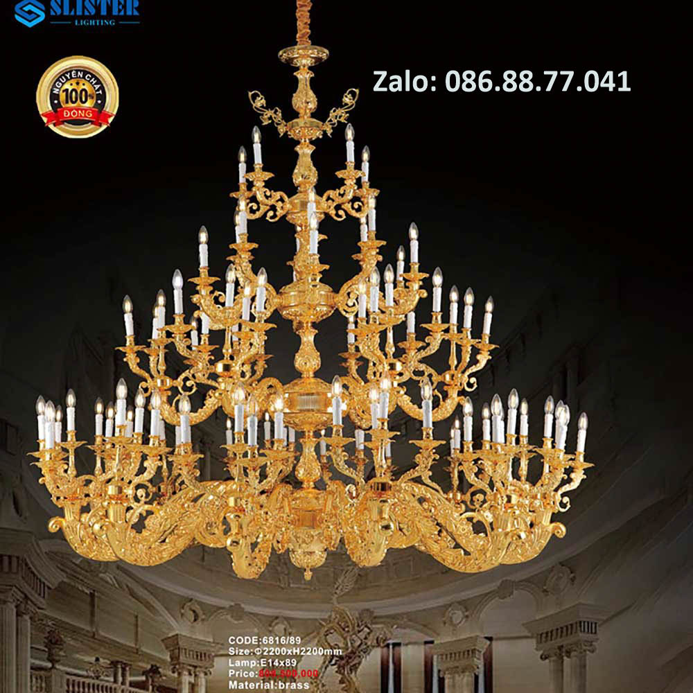 Đèn Chùm Đồng 6816/89 1 den-chum-dong-6816-89