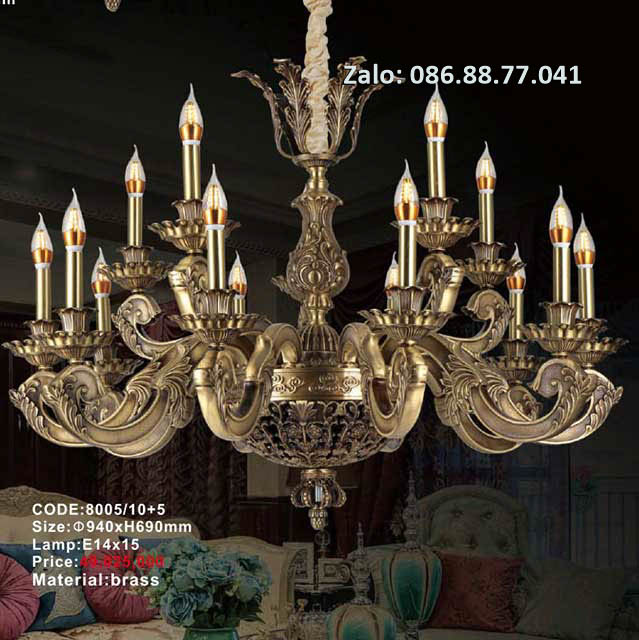 Đèn Chùm Đồng 8005/10+5 1 den-chum-dong-8005-105