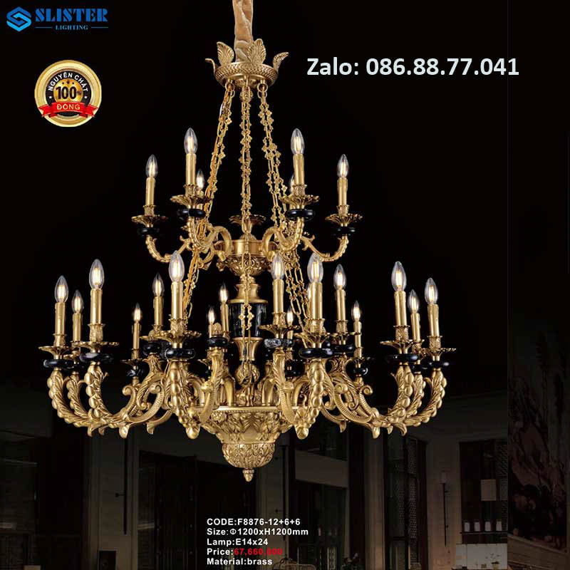 Đèn Chùm Đồng F8876-12+6+6 1 den-chum-dong-f8876-1266
