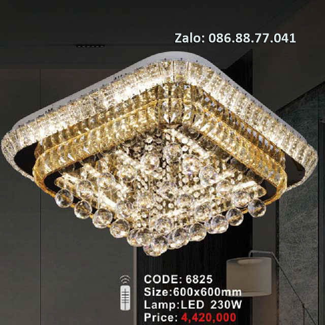 Đèn ốp trần kính 6825