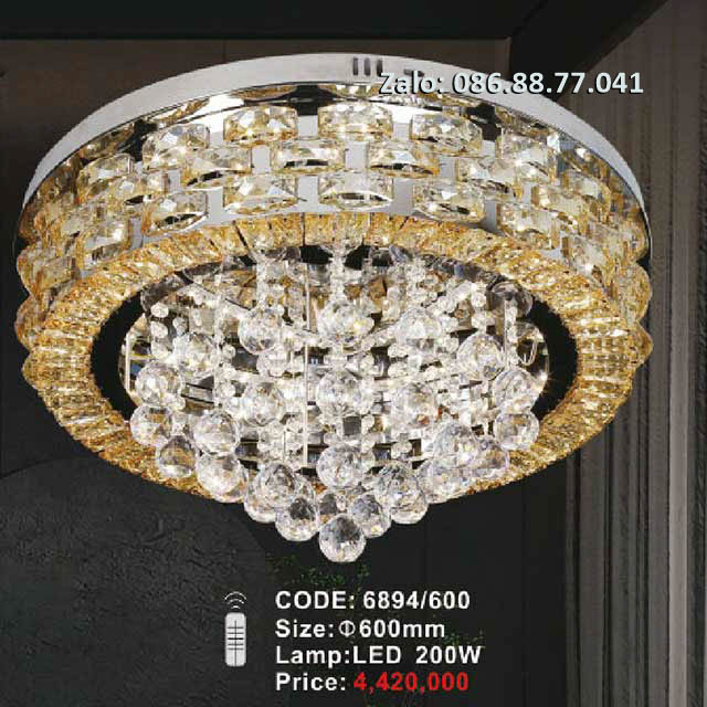 Đèn ốp trần kính 6894/600