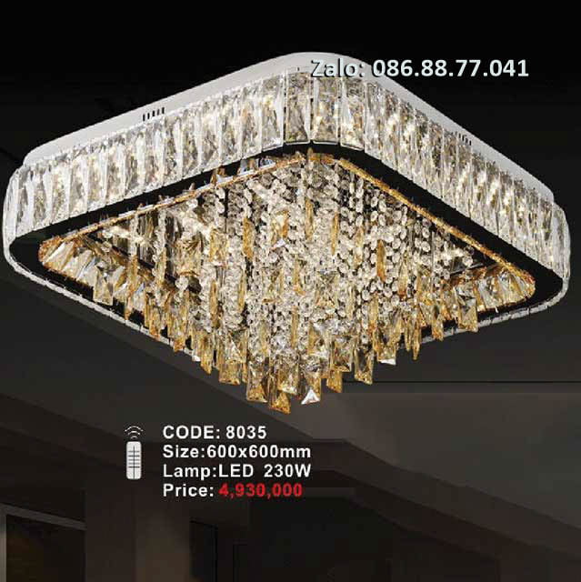Đèn ốp trần kính 8035