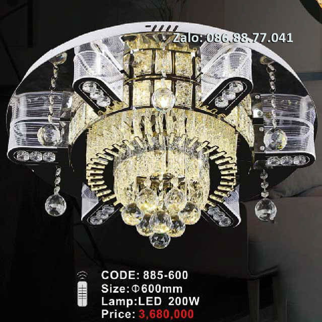 Đèn ốp trần kính 885-600