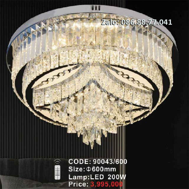 Đèn ốp trần kính 90043/600