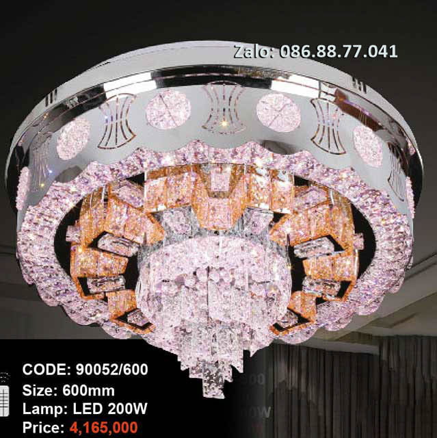 Đèn ốp trần kính 90052/600