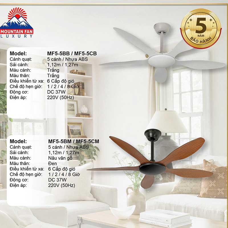 Quạt trần trang trí MF5-5CB 3 quat-tran-trang-tri-mf5-5bb