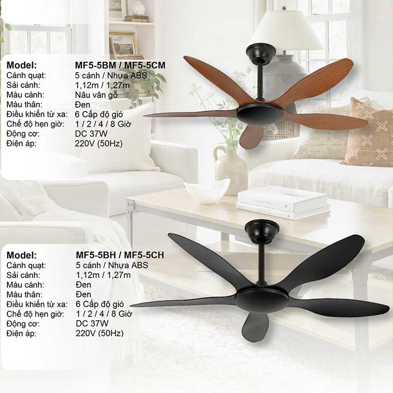Quạt trần trang trí MF5-5CH 2 quat-tran-trang-tri-mf5-5ch