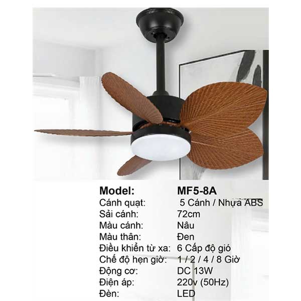 Quạt trần đèn hiện đại MF3-6B 3 quat-tran-den-trang-tri-mf5-8a