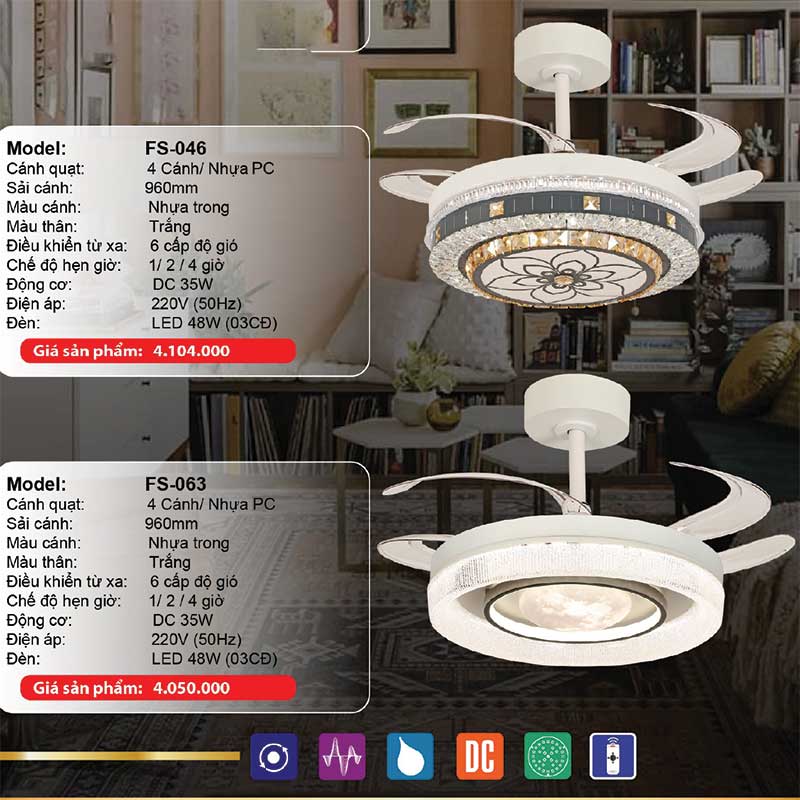 Quạt trần đèn Mountain Fan FS-055 4 quat-tran-den-mountain-fan-fs-063