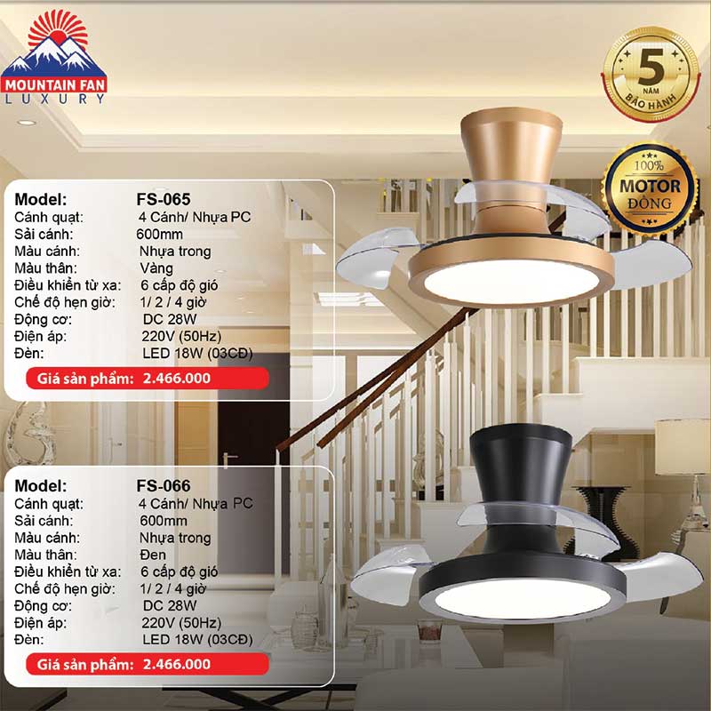 Quạt ốp trần đèn led FS-065 3 quat-op-tran-den-led-fs-065
