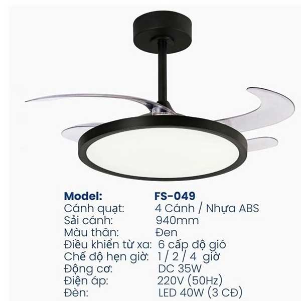 Quạt trần đèn Mountain Fan FS-049