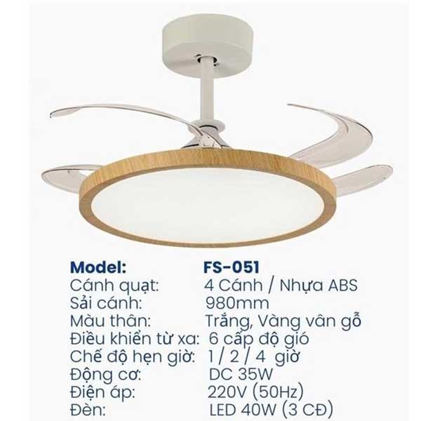 Quạt trần đèn Mountain Fan FS-051