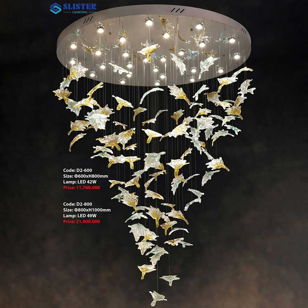 Đèn chùm thả trần long vũ D2-600