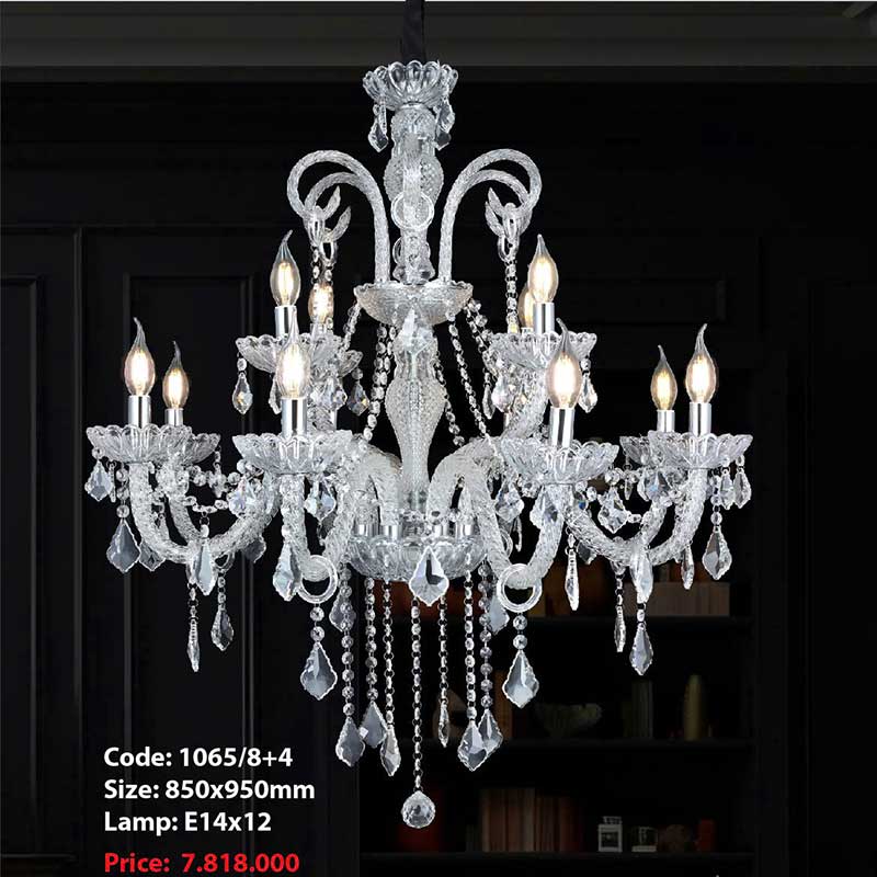 Đèn chùm nến phòng khách 1065/8+4